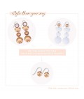 Earrings | Layered Quad Drop Earrings | Natalie Jade